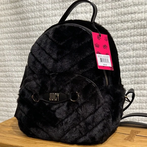 Juicy Couture Faux Fur Backpack Hair Clip Charm Bracelet Bundle NWT Juicy Couture Faux Fur Backpack Hair Clip Charm Bracelet  main image 3